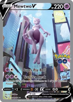 Карточная игра Mewtwo V 72/78 - Pokmon GO Holofoil