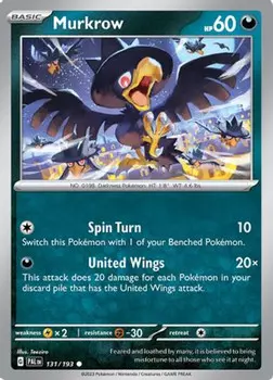 Карточная игра Murkrow 131 - SV02 Paldea Evolved