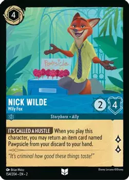 Карточная игра Nick Wilde - Wily Fox (154/204) - Rise of the Floodborn