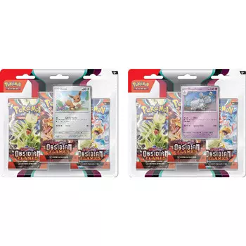Карточная игра Pokemon: Scarlet & Violet - Obsidian Flames - Three-Booster Blister Pack (Set of 2)