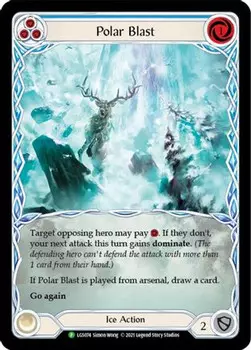 Карточная игра Polar Blast (Blue) (LGS074) Flesh and Blood: Promo Cards Rainbow Foil