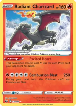 Карточная игра Radiant Charizard 20/159 - Crown Zenith Holofoil