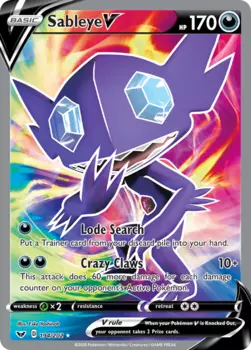 Карточная игра Sableye V 194/202 - Sword Shield Holofoil