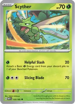 Карточная игра Scyther 123 - SV Scarlet and Violet 151 Reverse Holofoil