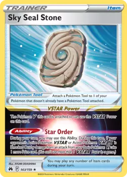 Карточная игра Sky Seal Stone 143/159 - Crown Zenith Holofoil