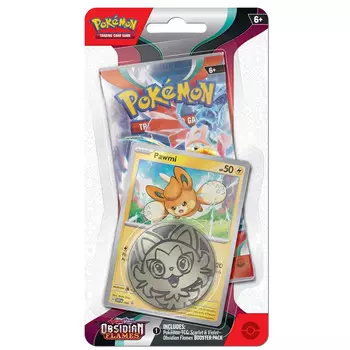 Карточная игра The Pokemon Company Int'l Pokemon TCG: Scarlet & Violet: Obsidian Flames - Checklane Blister (Pawmi)