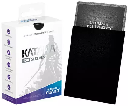 Карточная игра Ultimate Guard Katana Sleeves: Black (100)