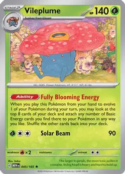 Карточная игра Vileplume 45 - SV Scarlet and Violet 151 Reverse Holofoil