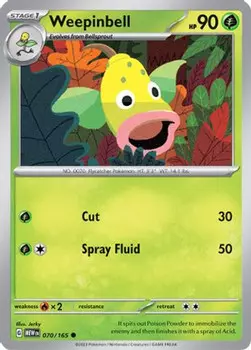 Карточная игра Weepinbell 70 - SV Scarlet and Violet 151 Reverse Holofoil