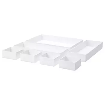 Картонный набор из 7 шт, белый, MALAREN IKEA