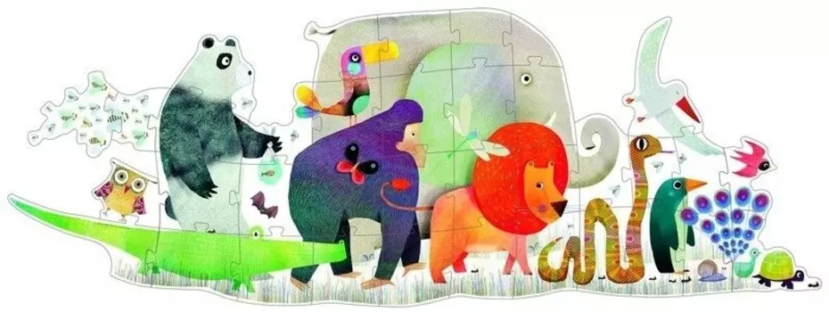 Картонный пазл Xxl, Парад животных Джеко Djeco