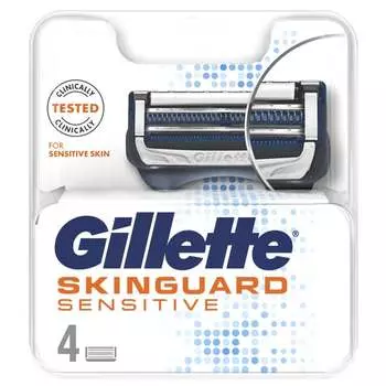 Картриджи для бритв, 4 шт. Gillette, SkinGuard Sensitive