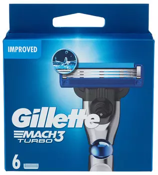 Картриджи для бритвы Gillette Mach3 Turbo, 6 шт