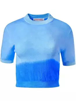 Кашемировая футболка Alejandra Alonso Rojas, синий