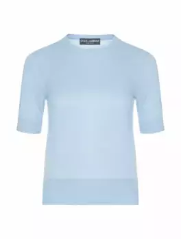 Кашемировая футболка Dolce&Gabbana, синий