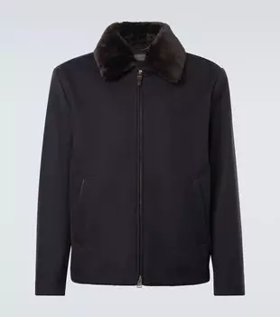 Кашемировая куртка с отделкой из овчины Canali