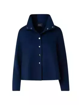 Кашемировая куртка с застежкой спереди Akris, темно-синий