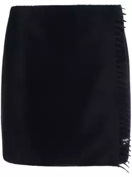 Кашемировая мини-юбка Prada, синий