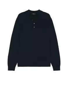 Кашемировая рубашка-поло Hilles Theory, цвет Baltic