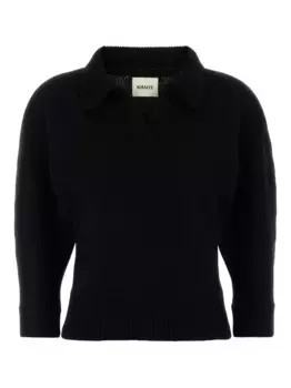 Кашемировая рубашка поло KHAITE, черный