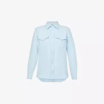 Кашемировая рубашка свободного кроя moonstone Gods True Cashmere, цвет fs2azure