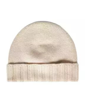 Кашемировая шапка бини бежевого цвета, зимняя шапка Drumohr, бежевый