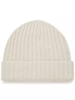 Кашемировая шапка бини Boggi Milano, нейтральный цвет