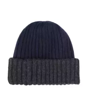 Кашемировая шапка бини Fedeli, синий
