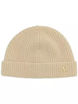 Кашемировая шапка-бини Valentino Garavani, нейтральный цвет
