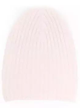 Кашемировая шапка бини в рубчик Barrie, розовый