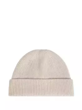 Кашемировая шапка бини в рубчик Bonpoint, нейтральный