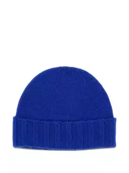 Кашемировая шапка-бини в рубчик Drumohr, синий