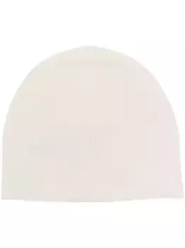 Кашемировая шапка бини в рубчик JIL SANDER, нейтральный