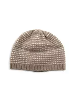 Кашемировая шапка интарсия Portolano, цвет Nile Brown