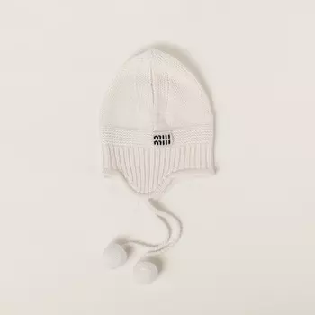 Кашемировая шапка Miu Miu, белый