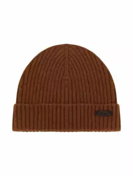 Кашемировая шапка с логотипом Brioni, коричневый