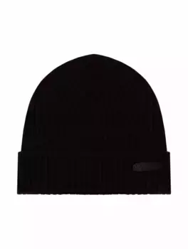 Кашемировая шапка с логотипом Brioni, тёмно-синий