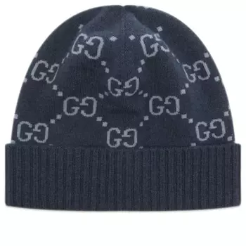 Кашемировая шапка с логотипом Gg Gucci, мультиколор