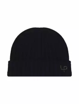 Кашемировая шапка с логотипом Loro Piana, тёмно-синий
