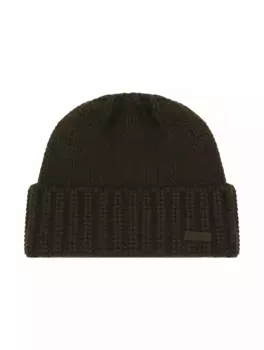 Кашемировая шапка с логотипом Saint Laurent, зелёный
