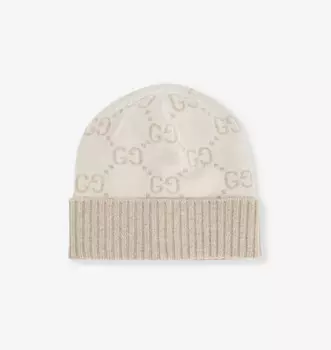 Кашемировая шапка с монограммой Nuancie g Gucci, мультиколор