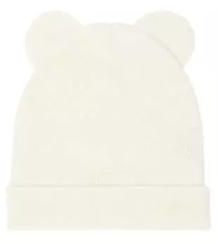 Кашемировая шапка teddy bear Max Mara Kids, белый