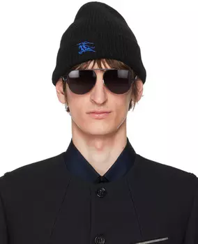 Кашемировая шапка в рубчик Burberry, черный