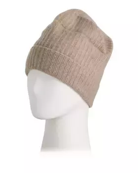 Кашемировая шапка в рубчик Portolano, коричневый
