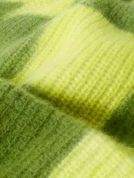 Кашемировая шапка в рубчик с шахматным узором THE ELDER STATESMAN, зеленый