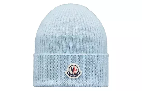 Кашемировая шапка женская Moncler, синий