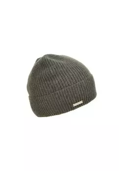 Кашемировая шляпа с манжетами в рубчик 18300-2 SEEBERGER, цвет Khaki One Size