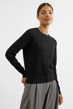 Кашемировая смесь кардиган Albaray, черный