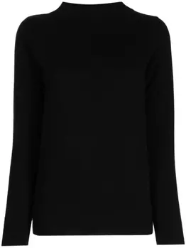 Кашемировая толстовка с воротником-воронкой N.Peal, черный