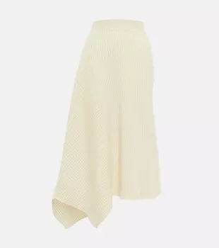 Кашемировая юбка миди Mellbreak LORO PIANA, белый